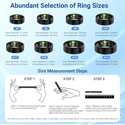 Smart Ring - 9# Gold Heart Rate Blood Oxygen