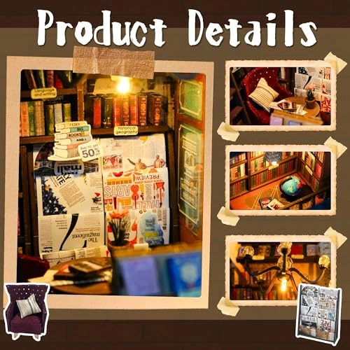 Book Nook Miniature Kit - Soul Bookstore 1:12