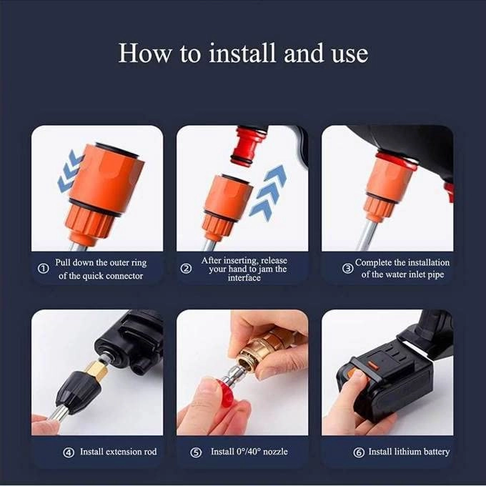 Portable Car Water High Pressure Gun - 24V5 Meter X6 2020