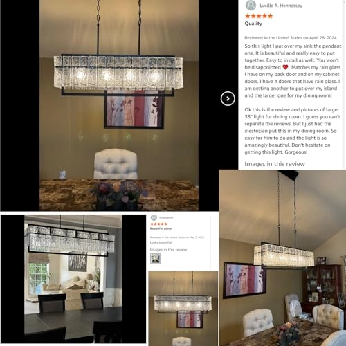 Large Rectangular Chandeliers