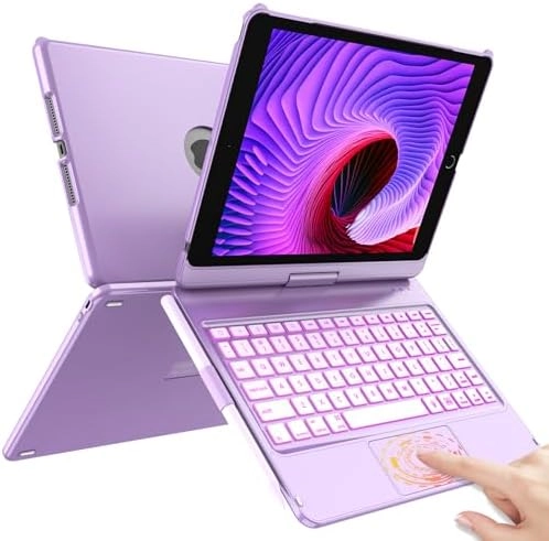 MZA STORES 360 Rotating Keyboard Case with Pencil Holder for iPad 10.2-inch (7th/8th/9th generation)
