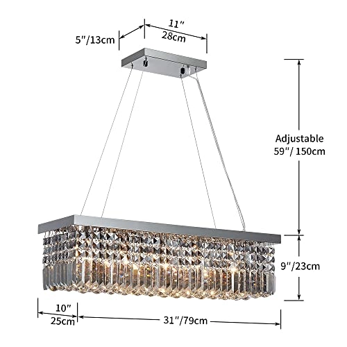 5-Lights K9 Crystal Chandelier