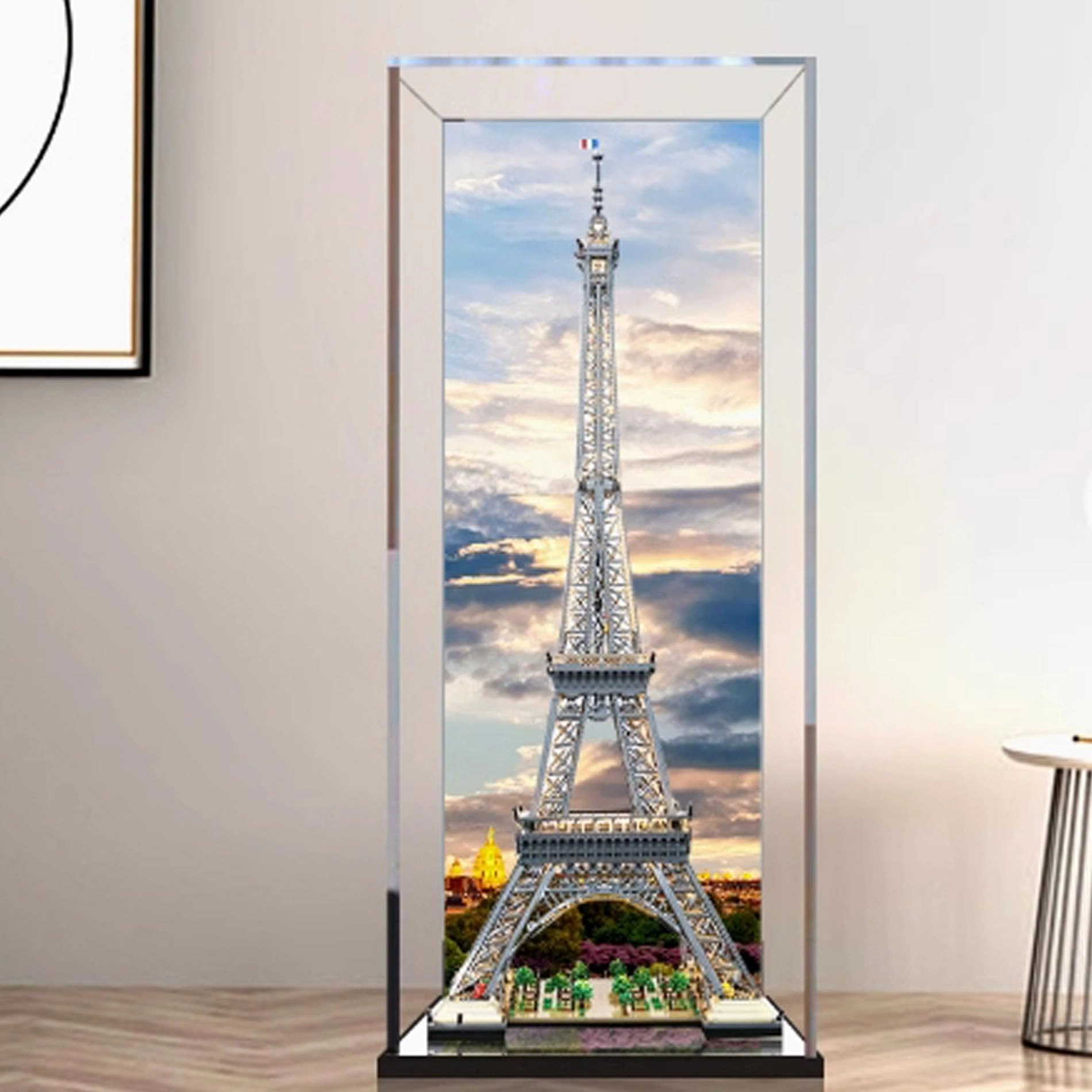 YUANZITIAN Acrylic Clear Display Case - Compatible with Lego 10307 Paris Eiffel Railway Model