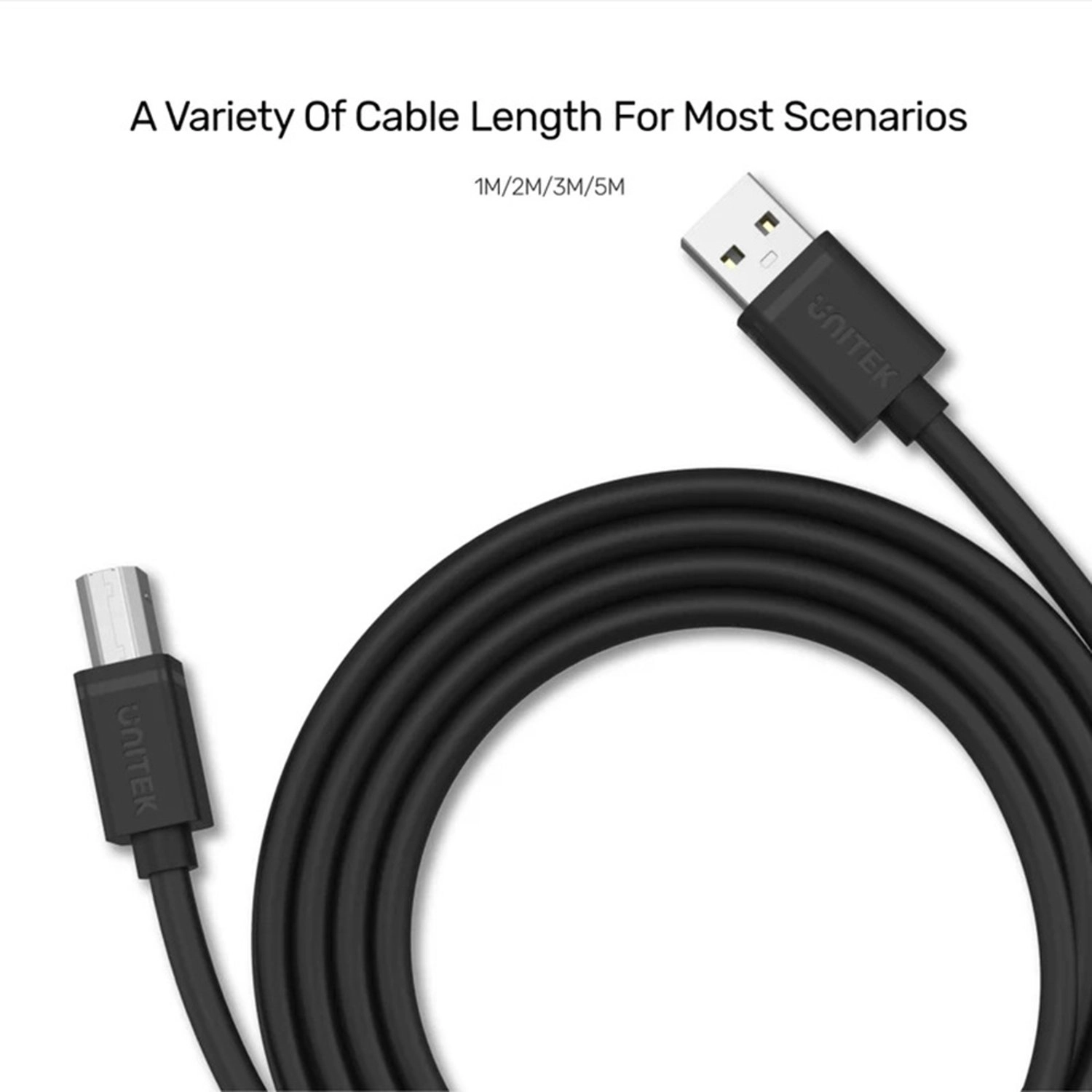 USB 2.0 Cable 480Mbps USB-A to USB-B 1m