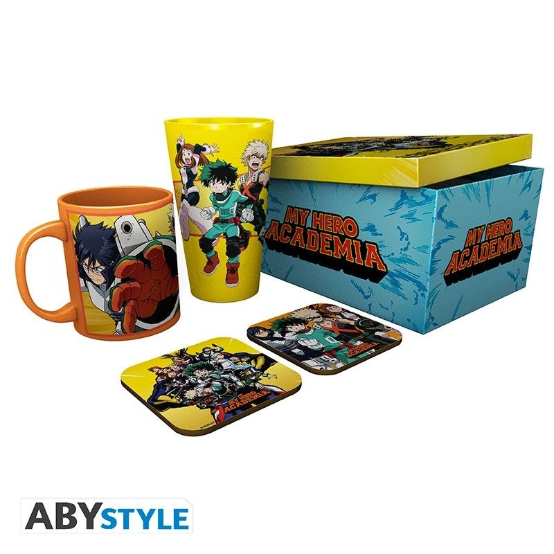 ABYstyle My Hero Academia Glass + My Hero Academia Mug + My Hero Academia Coaster - 2 pcs