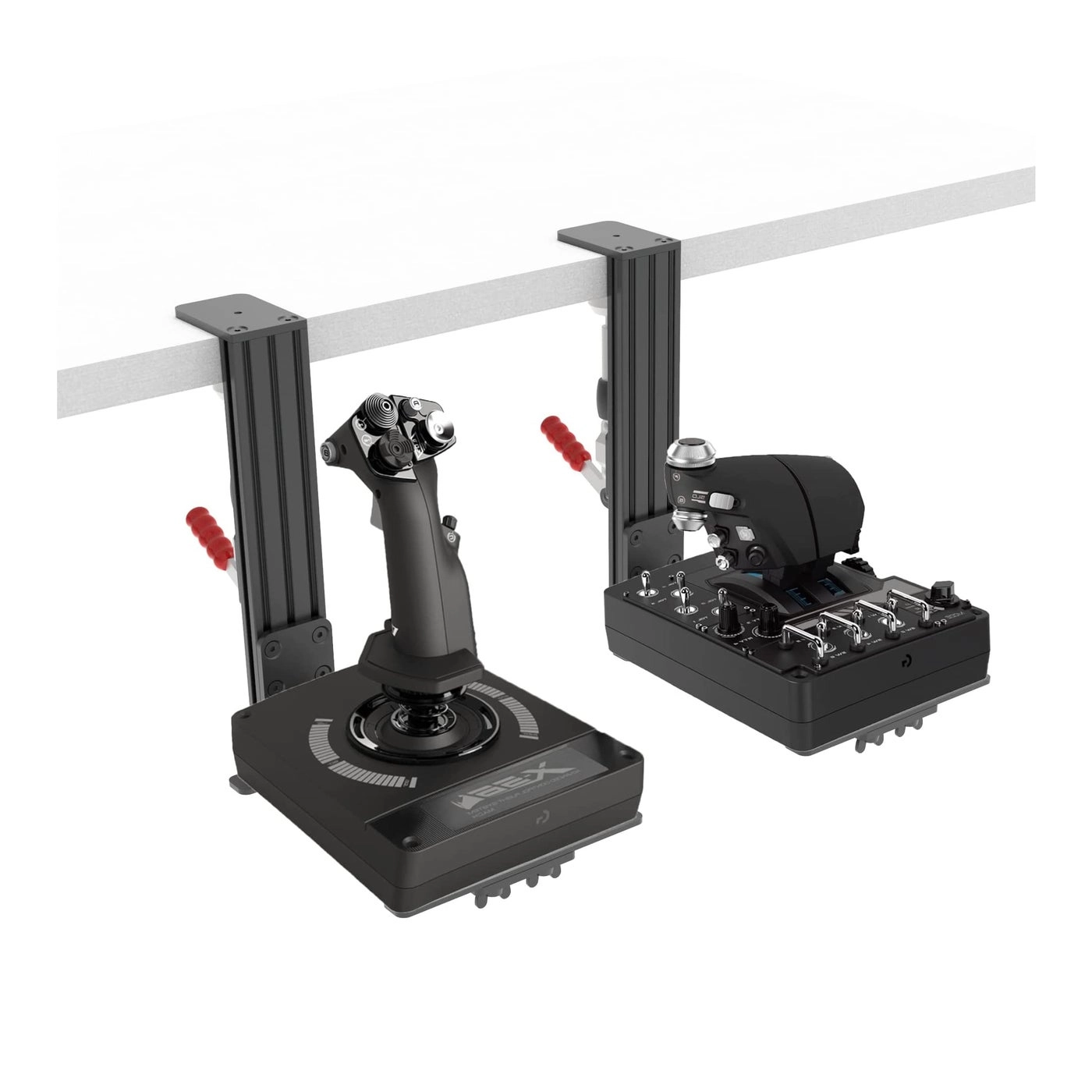 Hikig Desk Mount Holder - X52/X56/HOTAS Warthog/T.16000M FCS/T.Flight/SimTask Farmstick/Sol-R1/Sol-R2/VKB/VPC/Winwing Pack