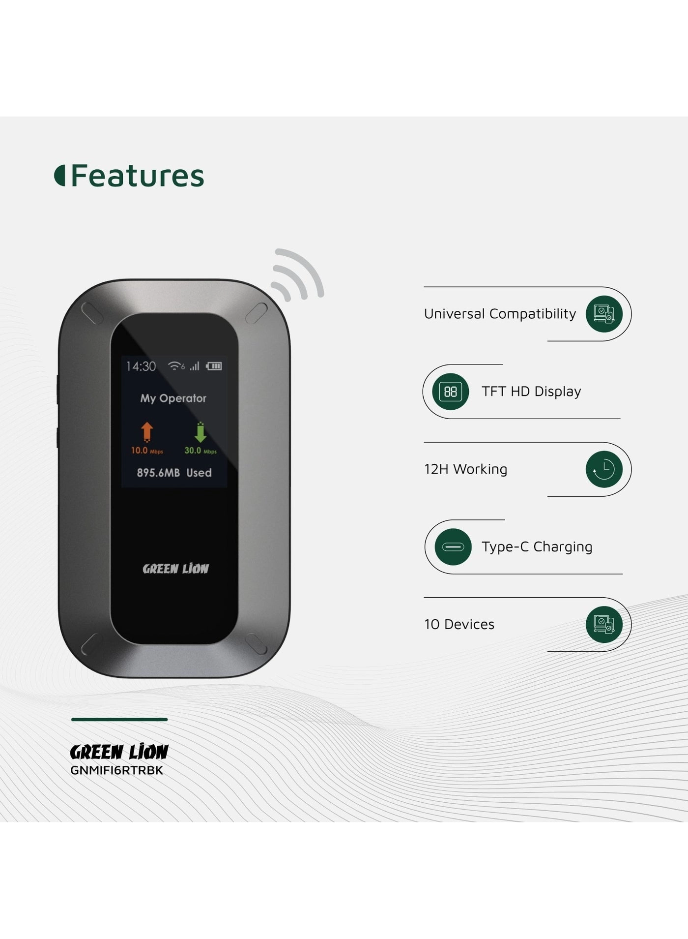 GNMIFI6RTRBK - LTE WiFi 6 150 Mbps
