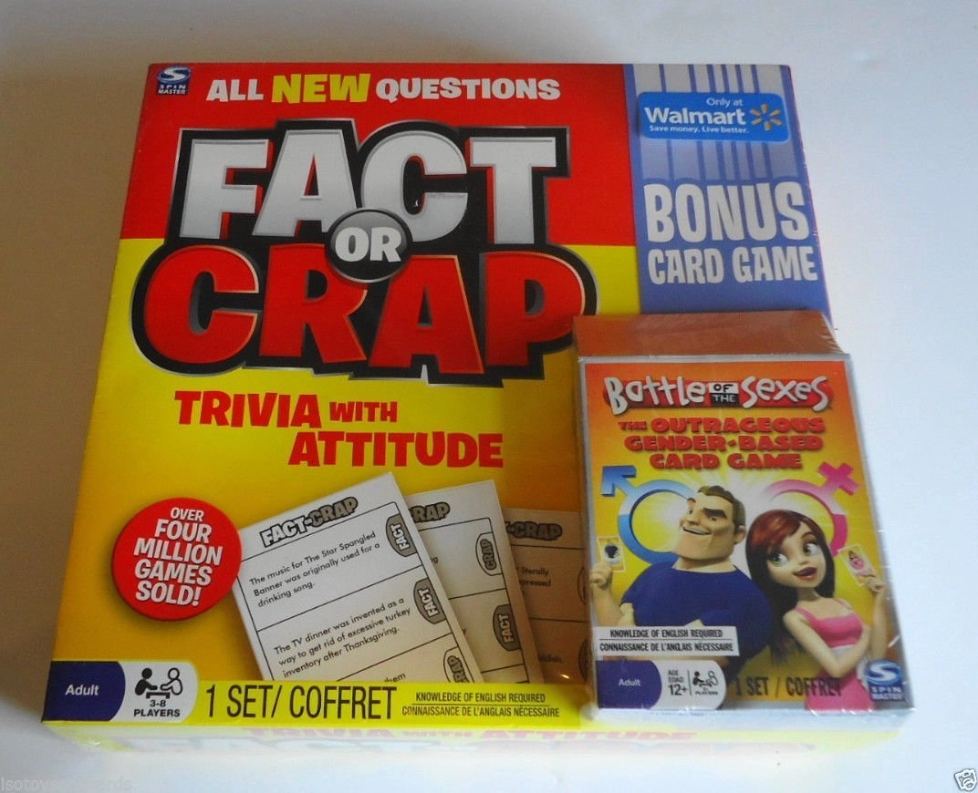 Spin Master Fact or Trivia with Attitude + Battle of The Sexes - Card Game