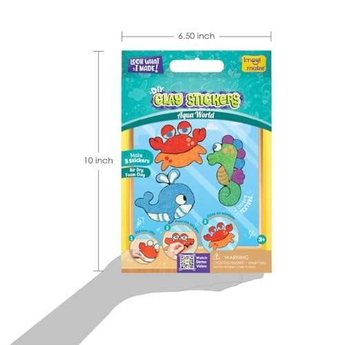Aqua World - Clay Stickers Kit 9 pcs 3+ years