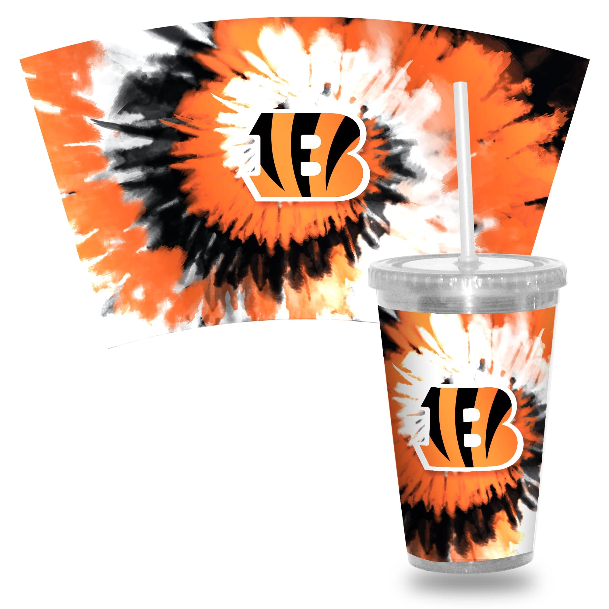 NFL Football Metallic Tie Dye Tumbler - 473ml