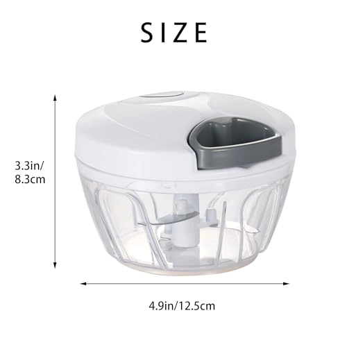 Manual Food Processor - 16.9 Fluid Ounces three blades