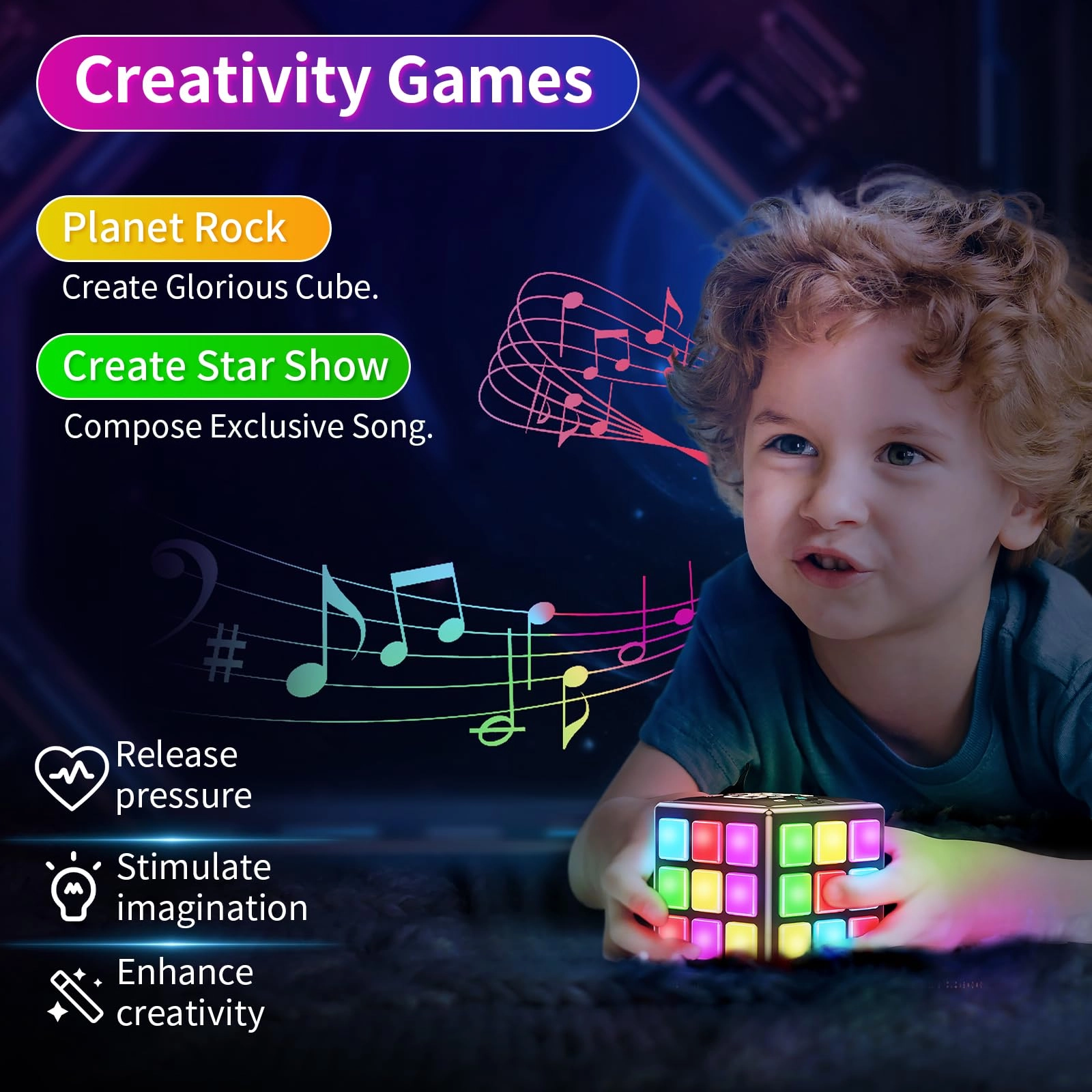 Puzzle Cube - 15-in-1 Score Screen Black