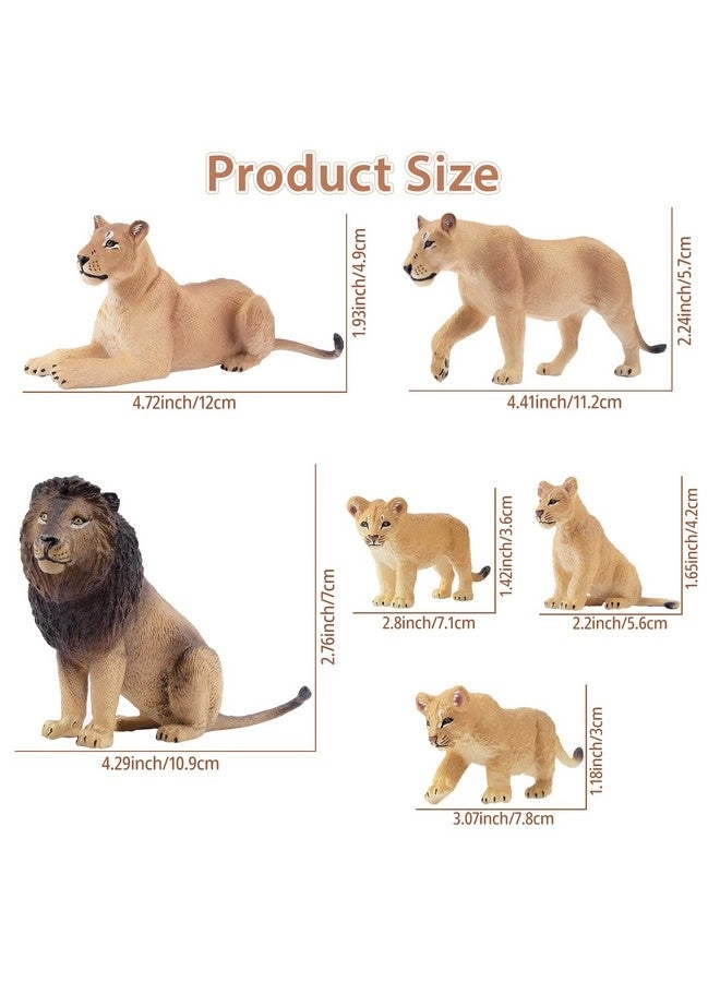 Jungle Animals - White Lion Figurines 6 pcs