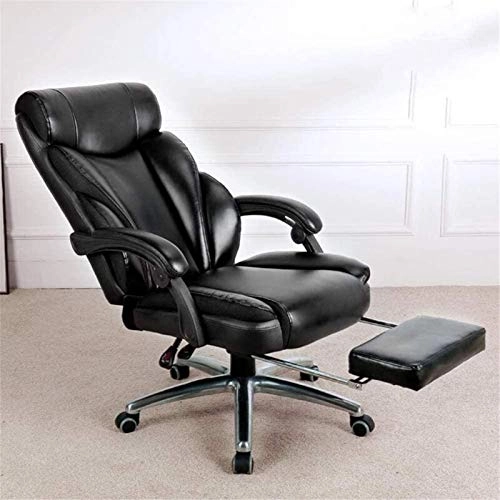 Desk Chair - PU Leather Brown High Back