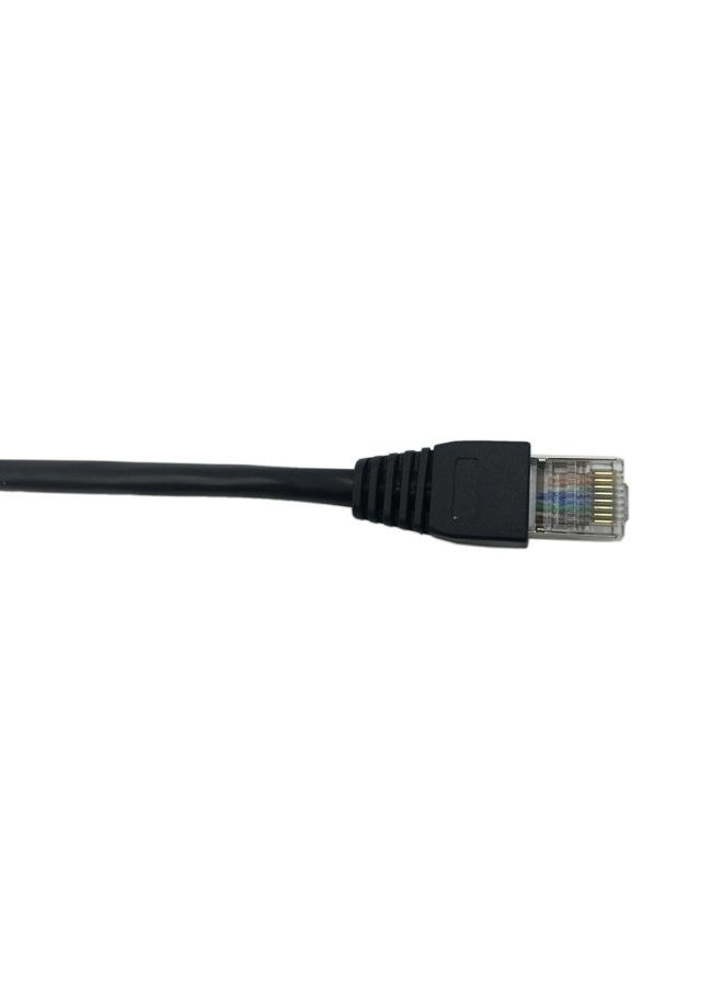 RJ45 Male to Female Cat 5e Panel Mount Cable - 1m