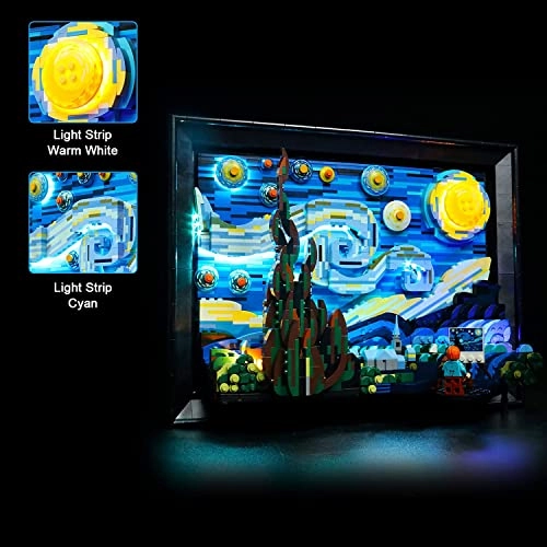 Light Kit for LEGO Vincent Van Gogh - The Starry Night 21333 - Acrylonitrile Butadiene Styrene (ABS)