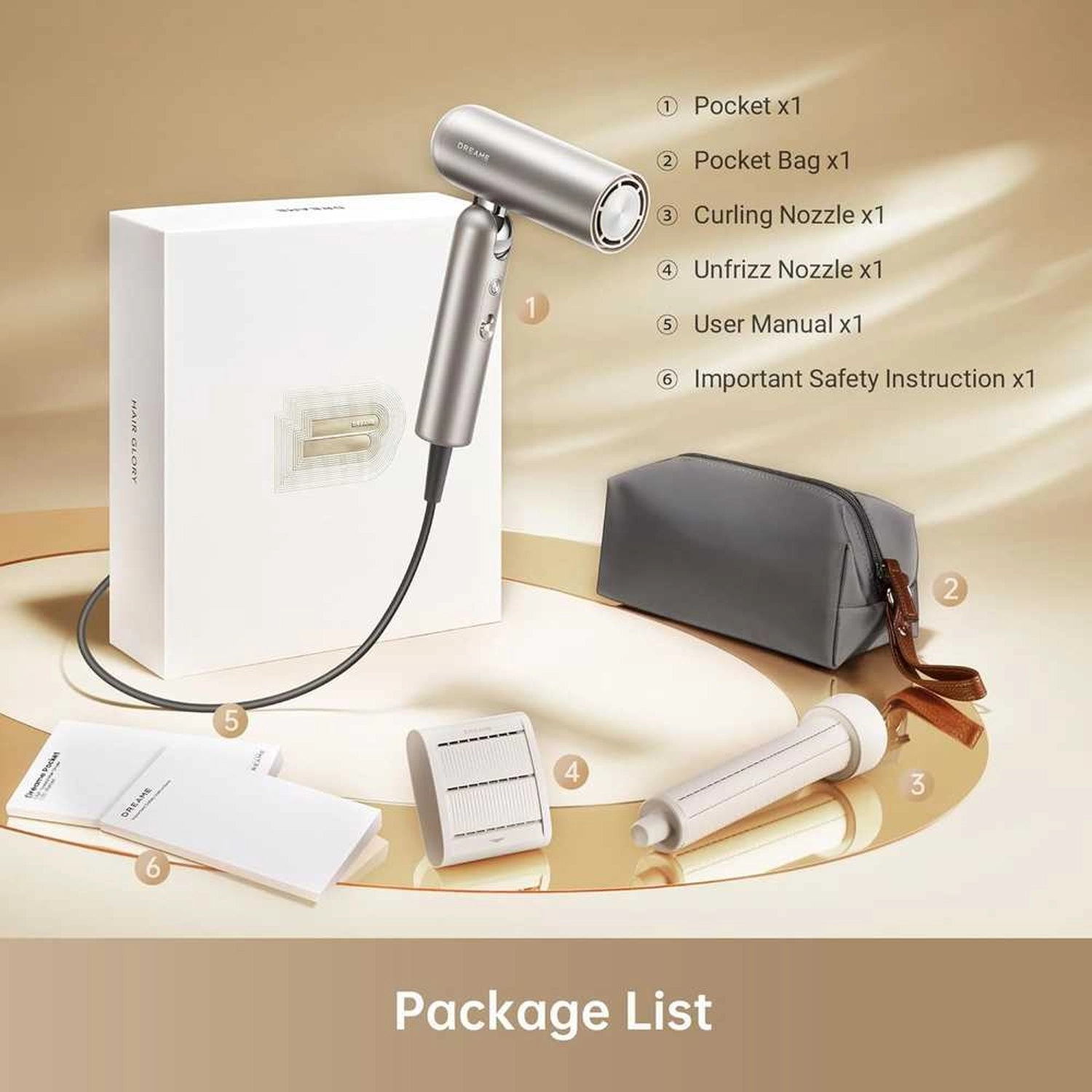 AHD51 - Pocket Hair Dryer 1300W