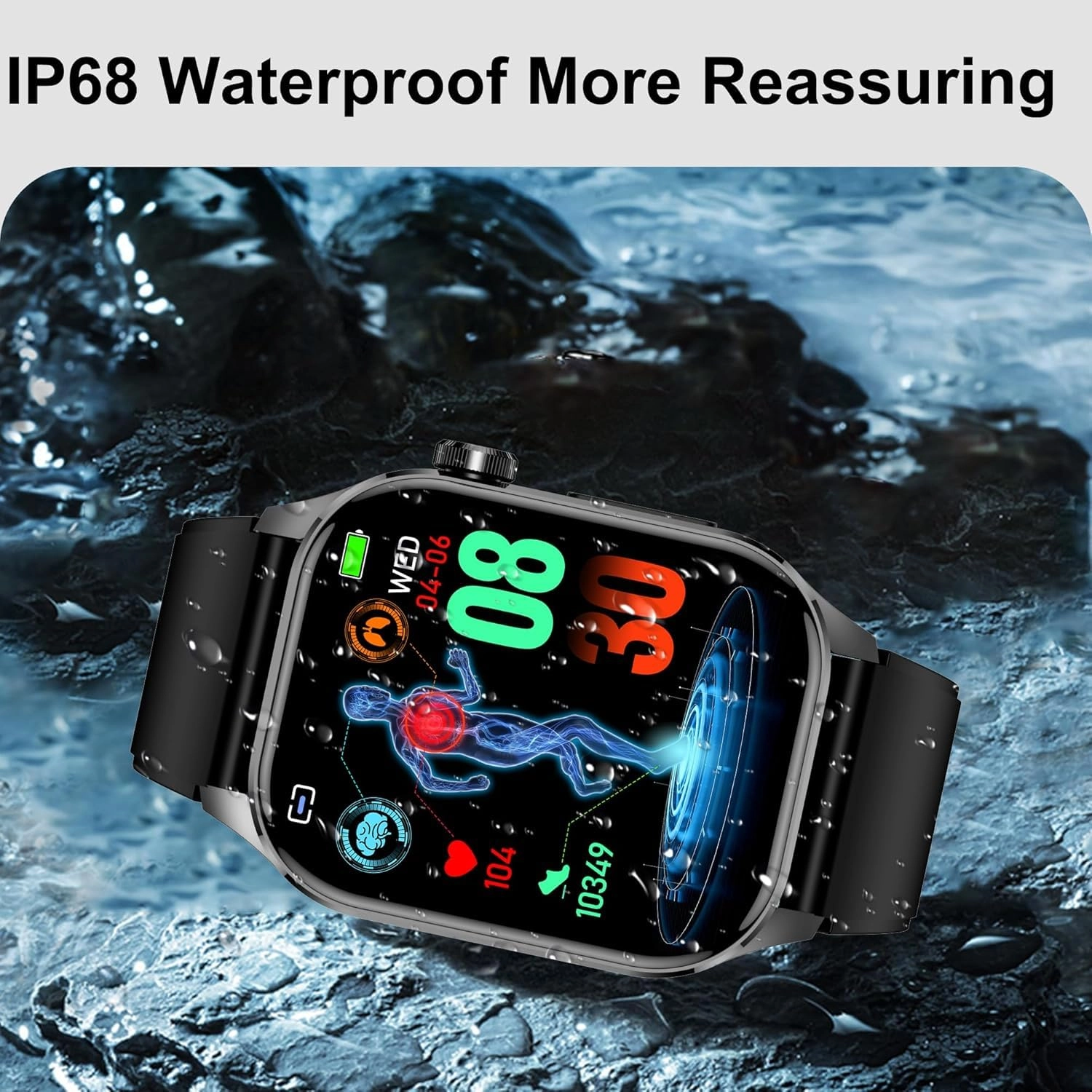 Advanced Health Smartwatch - Real-Time Monitoring Always-On Display