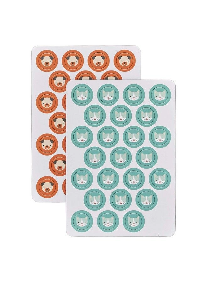 Cats & Dogs Magnetic Four In A Row - Travel Portable Tin