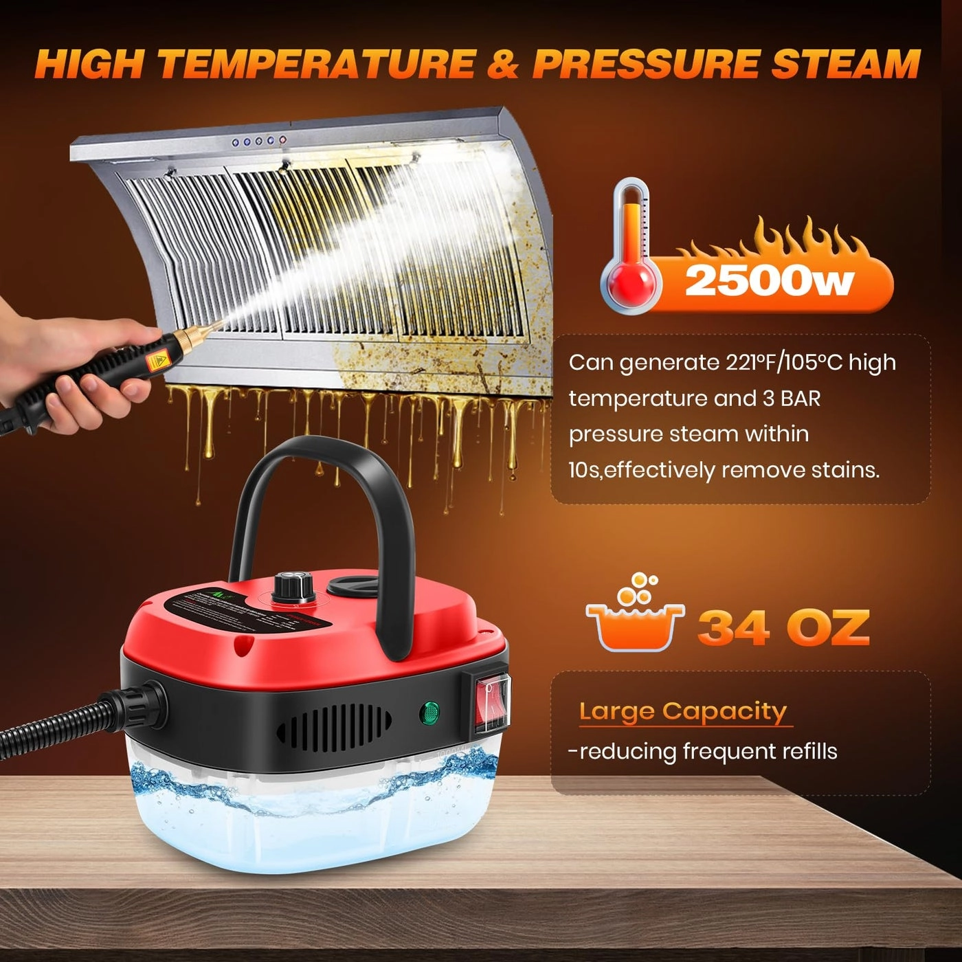 Handheld Steam Cleaner - 36oz
