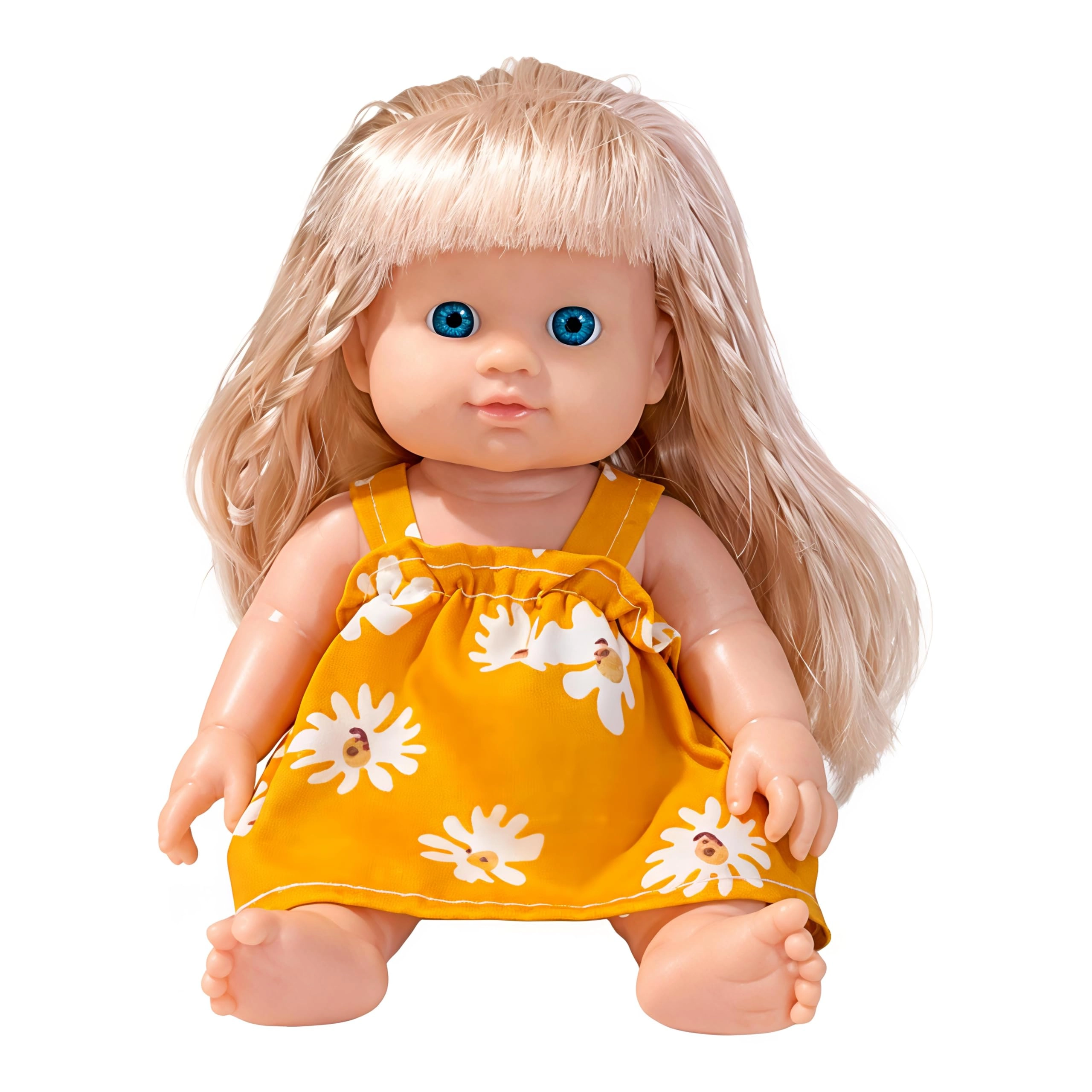 Beautiful Girl Doll - 17 cm Silicone White Dress