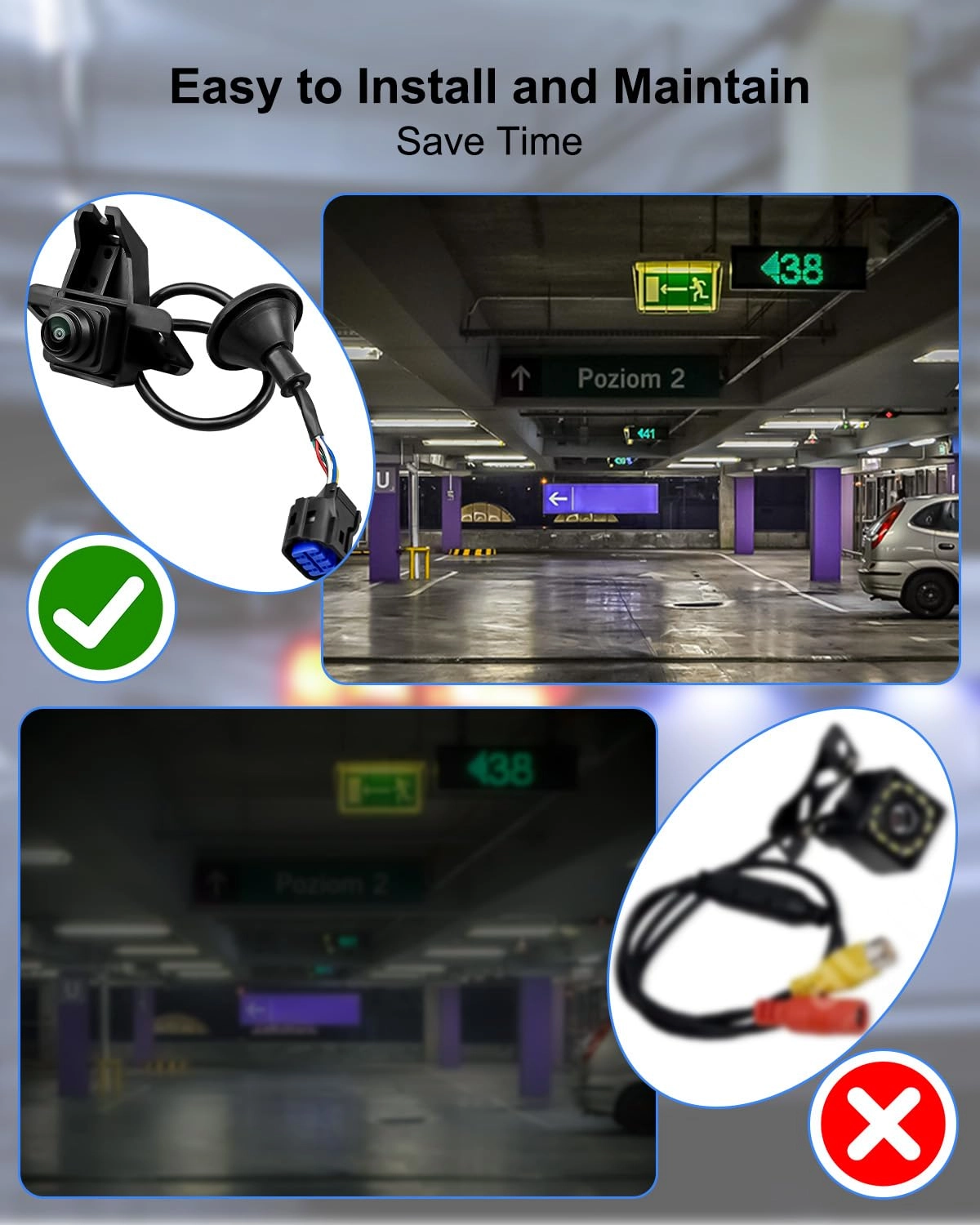 Rear View Backup Camera - HD Night Vision 1080P