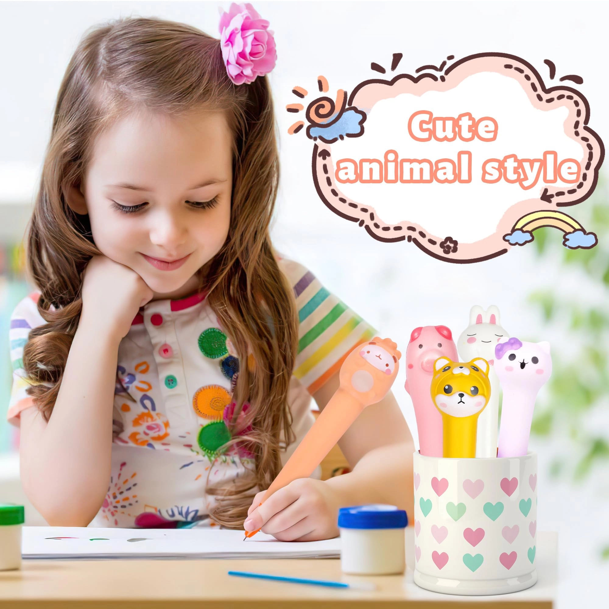 Cute Pens squishy pens - 10 Pack 0.3mm