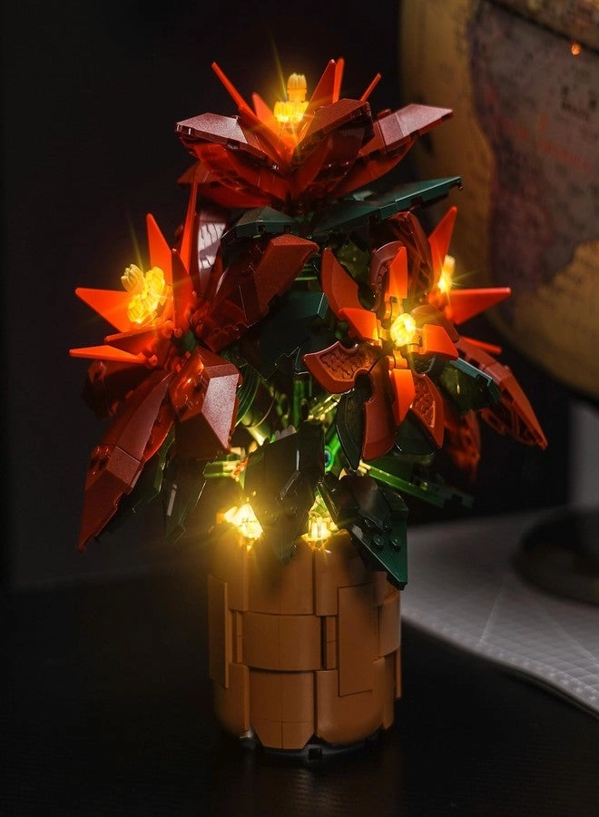 Brickshining LED Lighting Compatible with Lego Poinsettia 10370 - Light Kit USB/AAA