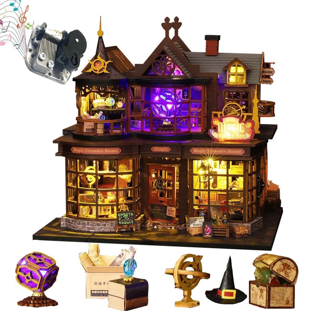TOPBSFARNY Miniature Dollhouse Kit - Mechanical Aesthetic Design 27.48 x 22.48 x 29.18 cm
