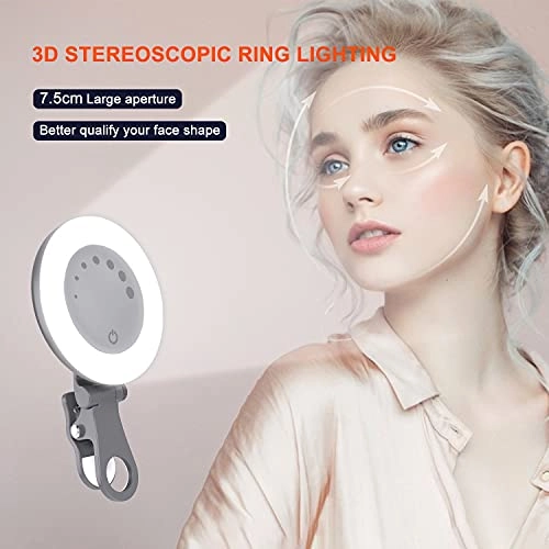 Selfie Ring Light - Clip Dimmable USB