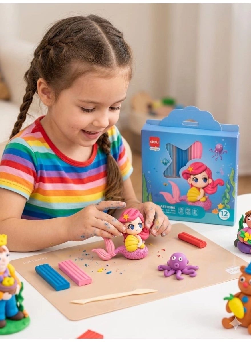 Genius Plasticine - Wax 240 g 12 pcs.