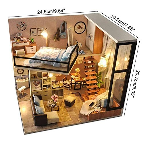 Dollhouse Miniature DIY House Kit - 1:24 Scale
