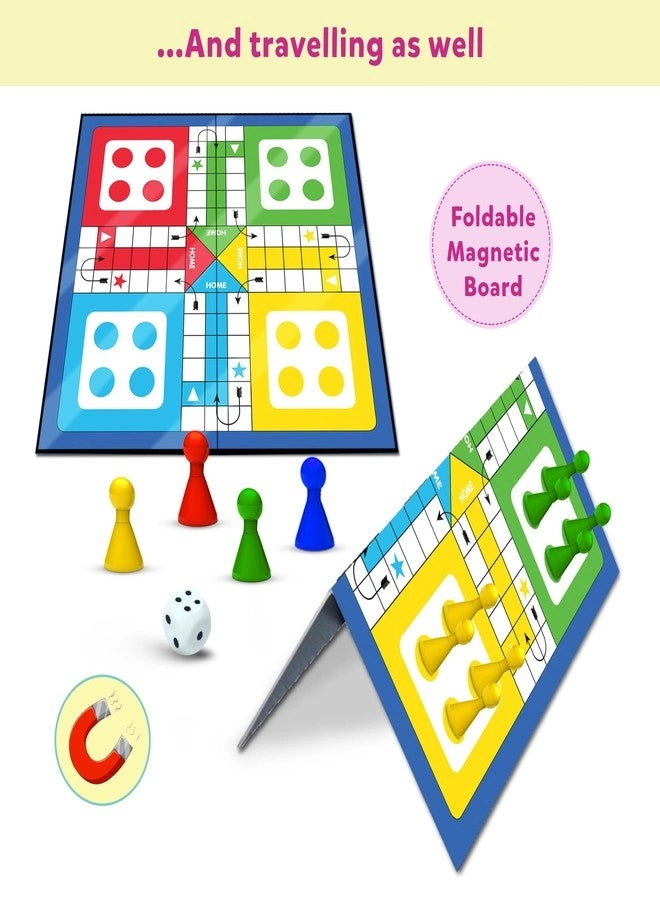 Ludo - Foldable + Snakes & Ladders - Magnetic