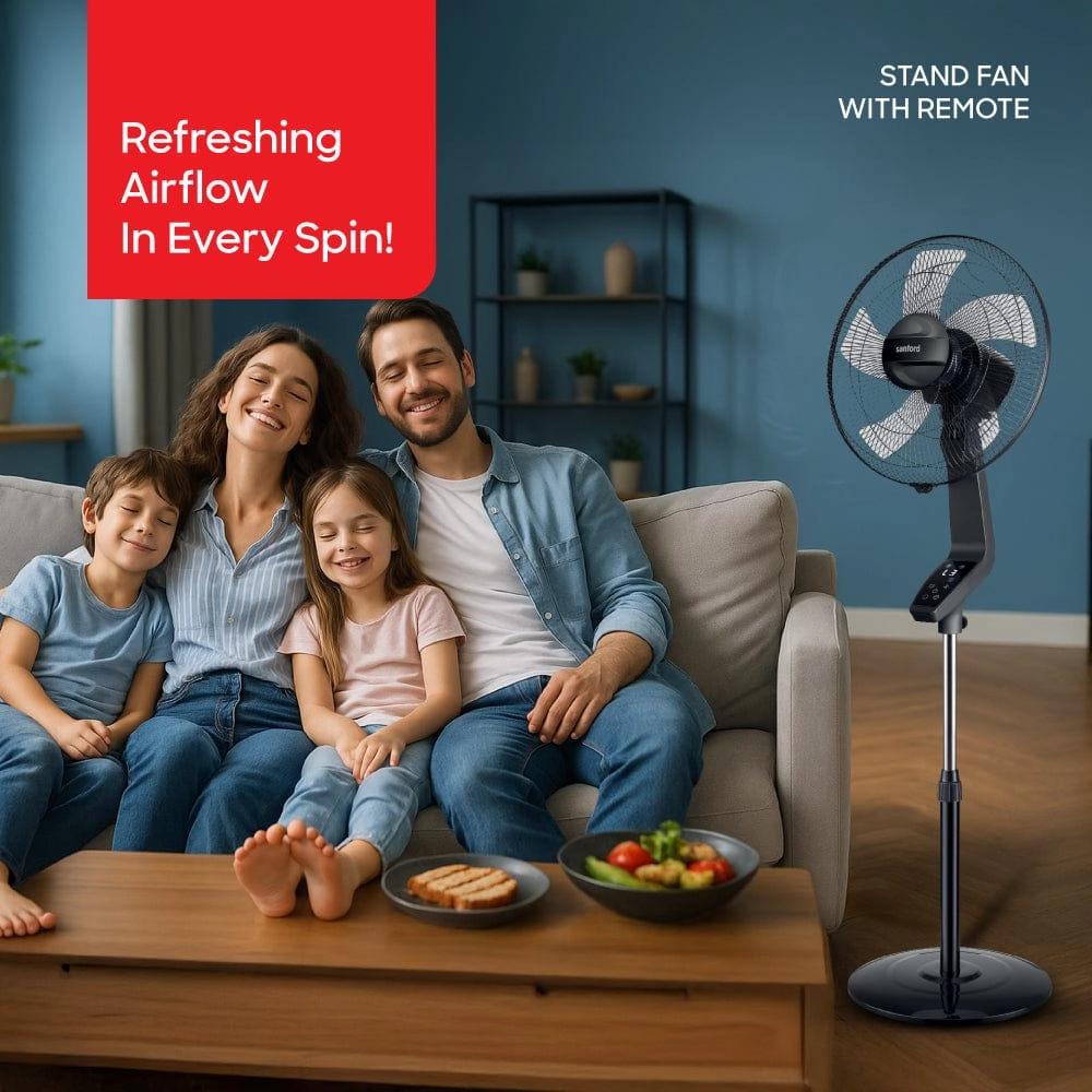 Pedestal Stand Fan - Smart WiFi 16-Inch Remote Control