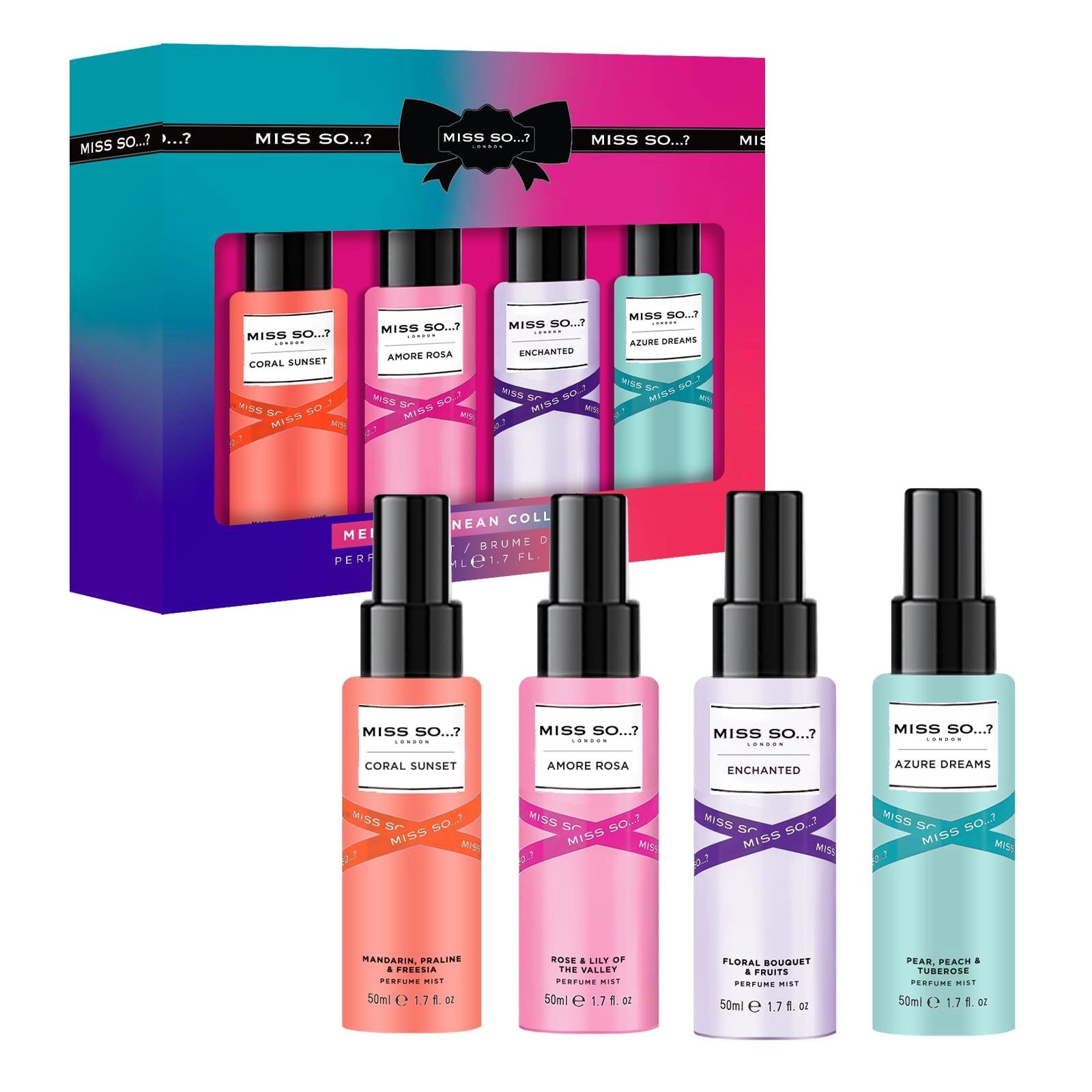 Incos Ltd Mediterranean - Body Mist 4x50 ml Gift Set