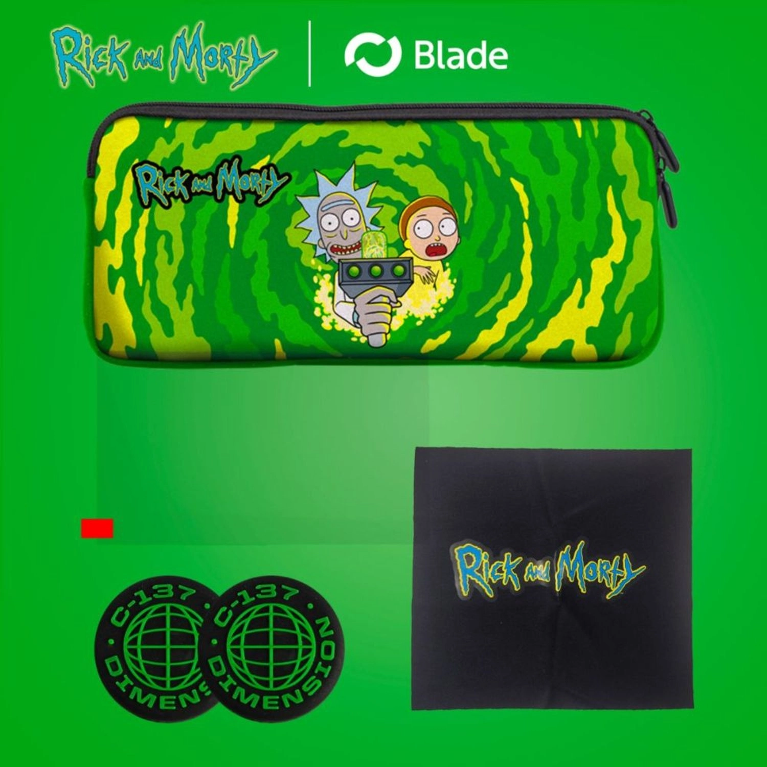Rick & Morty Starter Case Pack - Nintendo Switch 2 Green