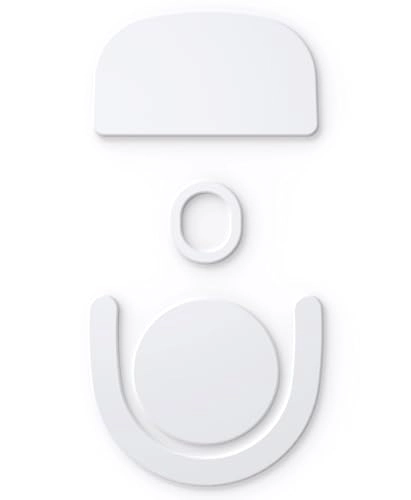 SmoothGlide PTFE Rounded Replacement Mouse Skates - White G Pro X 2