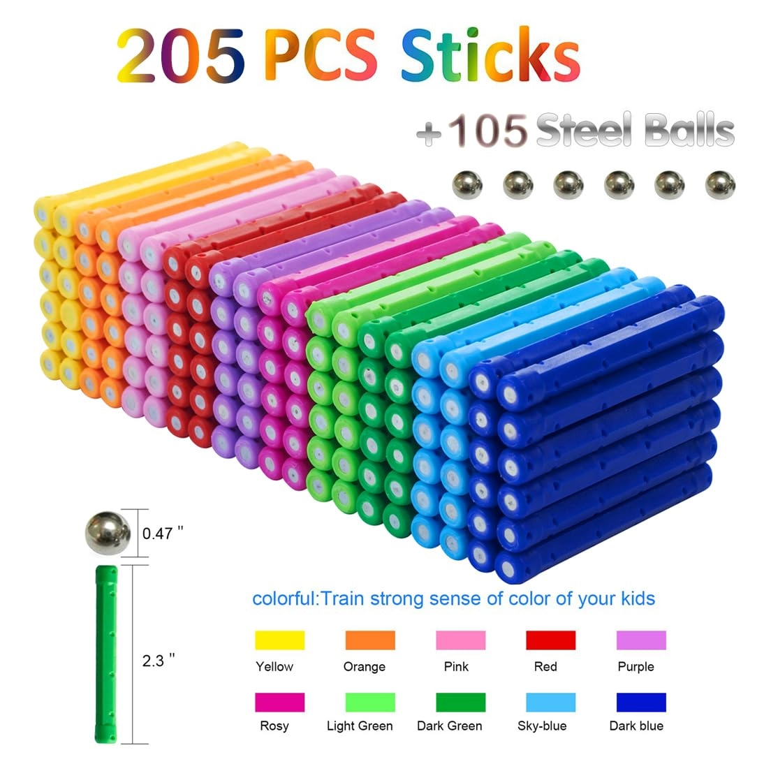 Magnetic Building Blocks - 310 pcs