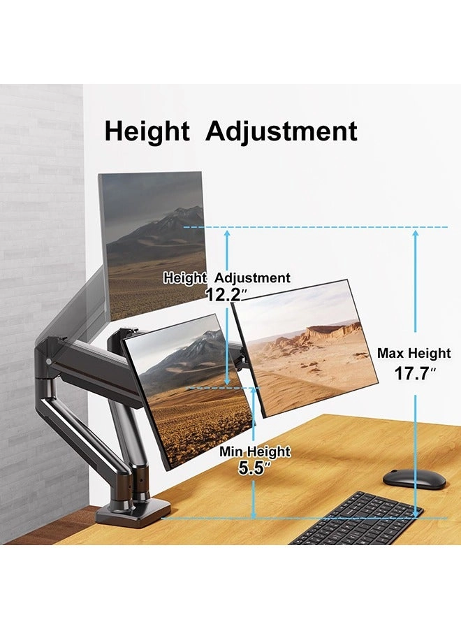 Dual Monitor Mount Stand - dual 13 to 32 Inch 75x75mm 100x100mm