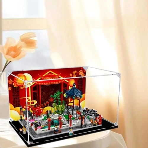 Acrylic Display Box for LEGO 80107 Lantern Festival Models - clear acrylic Lantern Festival