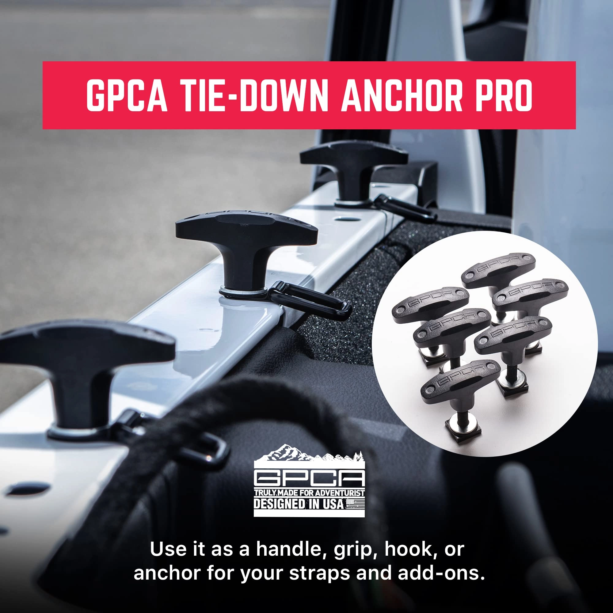 Quick-Release Tie Down Anchor/T–Handle - 25mm M8