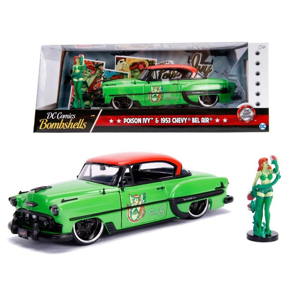 DC Comics Bombshells 1953 Chevy with Poison Ivy Figure - 1:24