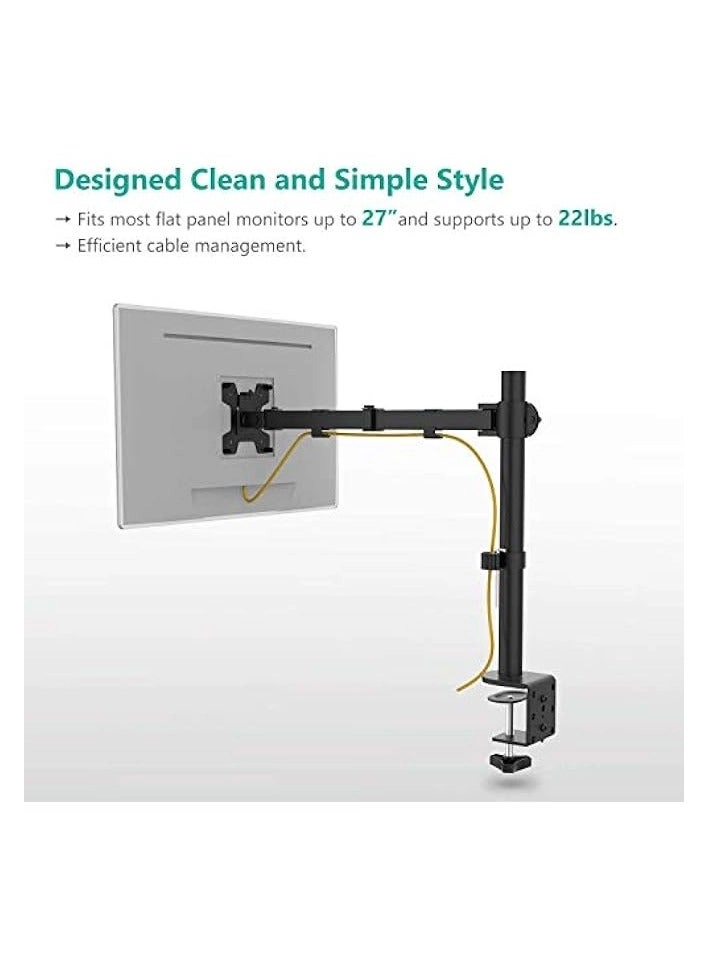 Monitor Mount Arm - Single 20 to 32 inches 75x75mm and 100x100mm