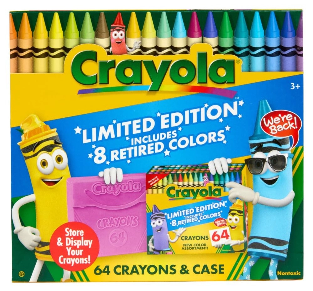 Crayola Limited Edition Crayons - Retired Colors - 64 Pcs