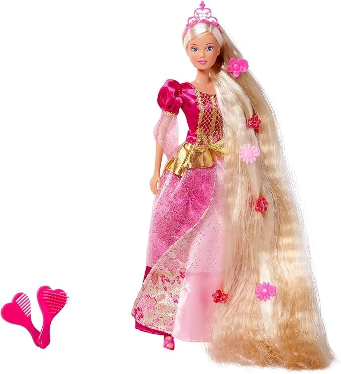 Rapunzel Fashion Doll - ultra long hair pink dresses Ages 3+