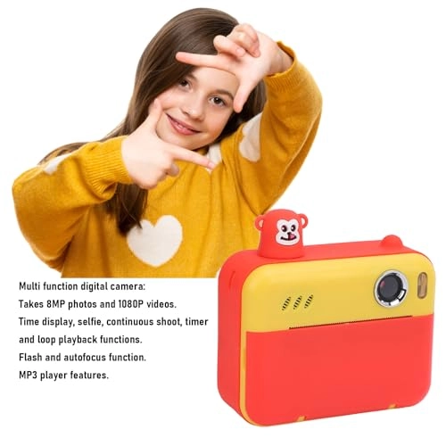 Instant Film Camera - 8MP 1080P 2.4inch Screen