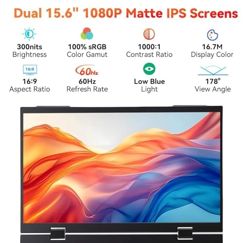 Portable Dual Monitor - Jiawux9jos2b1dq 15.6" 1920x1080