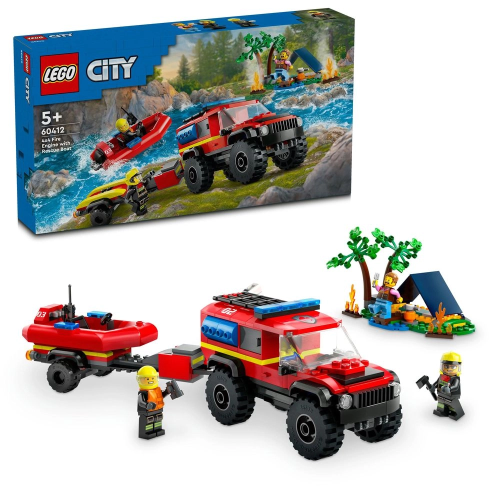 LEGO City 4X4 Fire Truck With Rescue Boat (60412)
