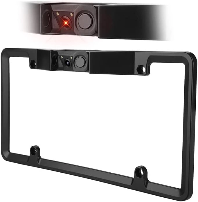 woobles Car License Plate Frame Parking Sensor - 3 in 1 Radar 2LED