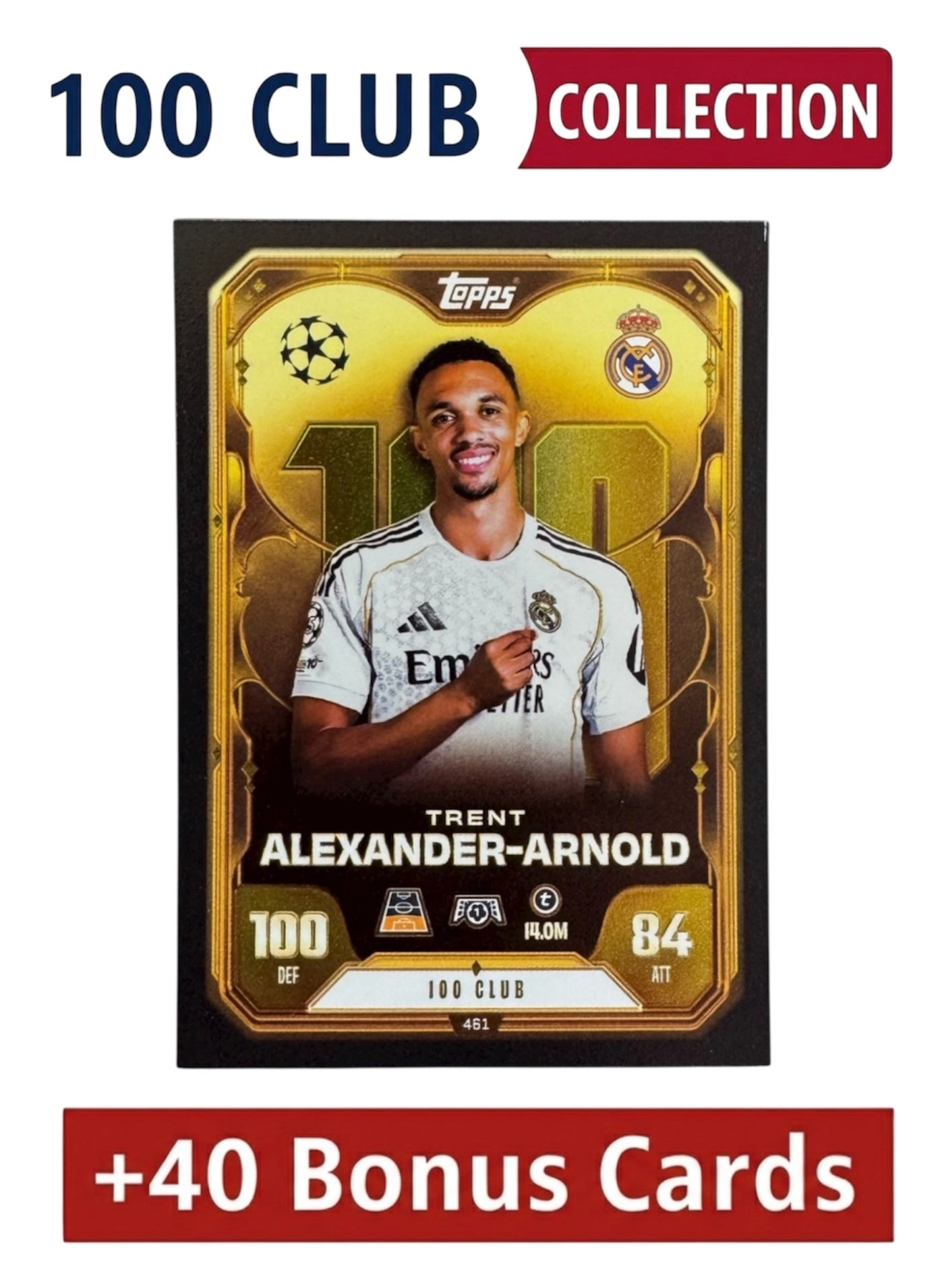 Topps Trent Alexander-Arnold 100 Club + 40 Bonus Cards - 41pcs
